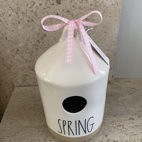 Rae Dunn “Spring” ceramic birdhouse.